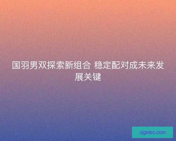 国羽男双探索新组合 稳定配对成未来发展关键